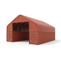 Structure de tente en tissu pour entrepôt anti-corrosion, abri pour engrais, conteneur de stockage, hangar à charpente, porte en PVC, acier galvanisé