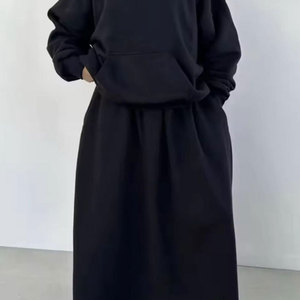 Top Trending Sweatshirt Tracksuit <b>Skirt</b> Set Oversized Autumn Winter Wear Collection Plus Size <b>Skirt</b> Set For Adult OEM Service - Product Image 5