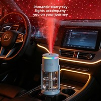 Diffuseur de parfum pour voiture Starlight Top, monté sur le siège, avec fonction d'humidification par pulvérisation oscillante et éclairage d'ambiance