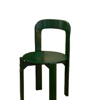 Chaise de salle à manger de style nordique, chaise de salle à manger en bois massif avec dossier coloré pour la maison, le café, le salon, chaise de salle à manger Rey
