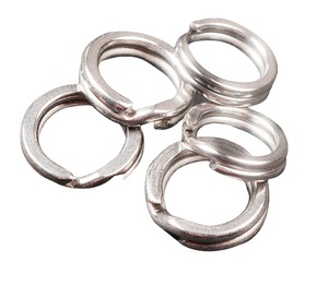 Nouveau 0 # -12 #   Anneaux de raccordement en acier inoxydable pour appâts, clips de pêche, mousquetons de jigging, résistance 150 kg, anneaux fendus, accessoires de pêche - Product Image 5
