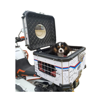 Ventilé 55L moto chien boîte 38L chat boîte latérale en alliage d'aluminium Pet Cargo Case avec un design respirant pour moyen grand chien chat