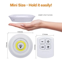 Applique murale led sans fil 3wcob avec télécommande, sous armoire, veilleuse, cuisine, armoire, salle de bain, éclairage d'escalier