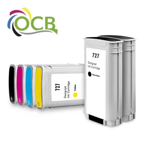 Ocbestjet 727 cartuchos de tinta compatíveis, para impressora hp desigjet t2500 t1530 t920 t1500 t2500 t930 t2530