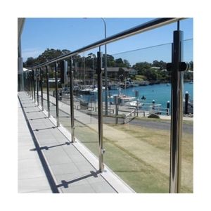 Prima phong cách hiện đại Side gắn lan can và sàn gắn bài với rõ ràng Tempered Glass lan can thiết kế <span class=keywords><strong>balustarde</strong></span> - Product Image 6