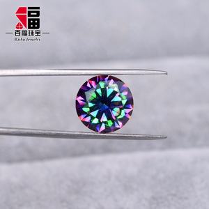 Nuovo prodotto Caldo di vendita CZ della pietra preziosa <span class=keywords><strong>mystic</strong></span> arcobaleno colorato placcatura lab creato rotonda zircone cubico per monili - Product Image 1