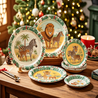 Assiettes en papier rectangulaires fantaisie de haute qualité et en matières premières neuves, concevez vos propres plats en papier pour les fêtes