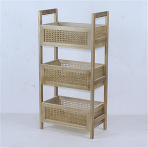 <span class=keywords><strong>Étagère</strong></span> de rangement en <span class=keywords><strong>rotin</strong></span> personnalisée écologique à bas prix, <span class=keywords><strong>étagère</strong></span> à 3 niveaux - Product Image 4