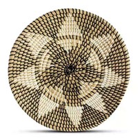Panier en jonc de mer pour la décoration intérieure Tendance chaude en nous Décoration naturelle Boho Art Seven Arts Tissé Plaque murale décorative
