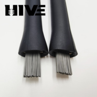 HIVE Lot de 2 brosses à baguettes verticales pour batterie, brosses extensibles pour batterie jazz, brosses professionnelles en acier pour batterie