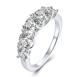 Factory Wholesale Cut 1.8ct VVS GRA Moissanite Prong <b>Set</b> Eternity Band <b>Ring</b> 14K Gold Filled Trendy Anti Tarnish Jewelry for - Product Image 1