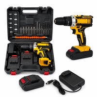 Perceuse sans fil 21 V OEM en gros, à vitesse variable, avec batterie au lithium, ensemble d'outils électriques durables, tournevis électrique, lot de 40