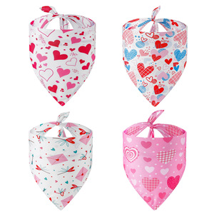 Nouveau bavoir Saint Valentin dessin animé Triangle accessoire chien écharpe pour animaux de compagnie - Product Image 2