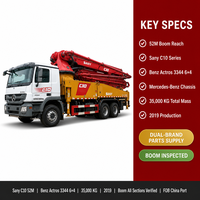 Camion pompe à béton Sany Diesel 52m d'occasion, modèle 2019 ZY5419THB, 180m³/h, haute productivité, exportation commerciale