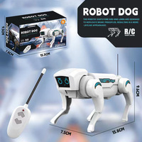 Beliebter Ferngesteuerter Mechanischer Hund Roboter-Katze DIY-Montage Laufendes Haustier-Spielzeug für 4-6 Jahre Weißes Modell 3305