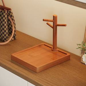 Étagère de rangement pour entrée, petit présentoir de bureau, présentoir de produits pour exposition, présentoir de cosmétiques, plateau rond - Product Image 4