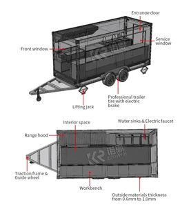 <span class=keywords><strong>Restaurante</strong></span> Móvil Cocina Móvil para Exteriores Remolque de Venta de Comida Food Truck Totalmente Equipado en Venta Usa <span class=keywords><strong>Miami</strong></span> - Product Image 4