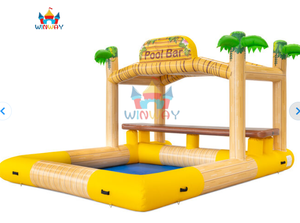 Bar Flotante Inflable para Piscina, Diseño de Palmera, Calidad Comercial, para Fiestas en la Piscina y Eventos en la Playa - Product Image 4