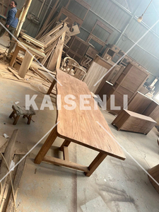 Table à manger en bois massif KSL Live Edge pour <span class=keywords><strong>restaurant</strong></span> et hôtel boutique, fabricant de meubles rustiques de luxe en noyer massif - Product Image 2