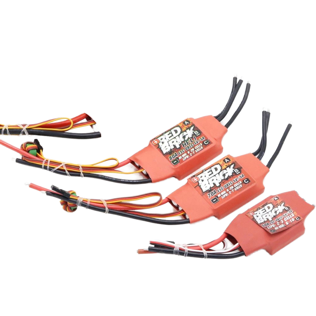 Red Brick Brushless ESC Electronic Speed Controller RC FPV Multicopter Drone 50A-200A 5V/3A 5V/5A BEC Plastic RC Airplane Parts