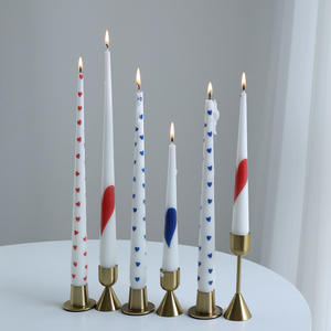 Luxurious 14-inch for Heart Cone <b>Candle</b> Premium Smokeless Handmade <b>Coconut</b> Wax Diwali Wedding Banquet Long Pole Party Ornament - Product Image 4