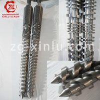 Hoja de bandas de borde de PVC para muebles Tornillo doble cónico y barril para máquina de plástico
