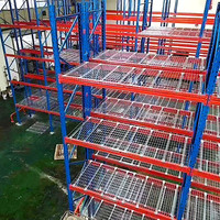 Étagères de stockage en acier à mailles robustes pour entrepôt, avec protection de poteau de rayonnage à palettes