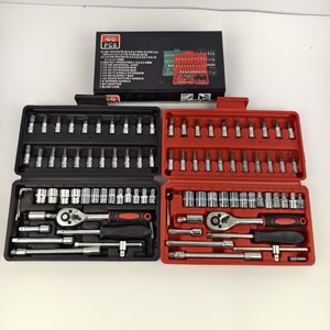 Juego de herramientas de reparación de automóviles profesional al por mayor de fábrica 46 piezas con llaves de vaso y trinquetes para el mantenimiento del automóvil - Product Image 3