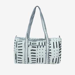 Bloc Imprimer Duffle Sacs Crème Nouveau Design Mode Femmes Sacs à Main avec Bordure Rouge Dans le Prix de Gros pour les Femmes - Product Image 1