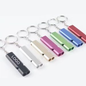 Silbato de Emergencia YOUAN Multiusos de Aleación de Aluminio, Portátil, con Doble Tubo, 13g, para Senderismo, Camping y Defensa Personal - Product Image 1