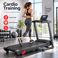 Tapis de course électrique K-FIT Factory Direct GS-840 avec amortissement pneumatique et roues de transport pour la maison et la salle de sport