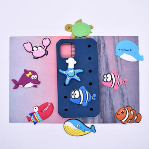 Nouveau mignon monde sous-marin plat Patch en caoutchouc souple bricolage matériaux faits à la main pour chaussure fleur coque de téléphone accessoires dessin animé PVC perles - Product Image 2