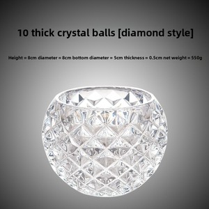 라운드 클리어 인 물 재배 작은 콩 콩나물 돈 잔디 차 테이블 데스크탑 화분 가정 장식용 크리스탈 유리 꽃병 - Product Image 6