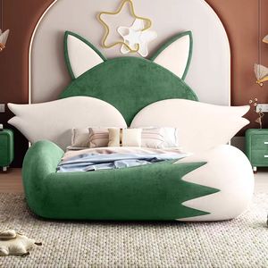 JINS letto personalizzato per bambini piccola volpe di lusso in legno massiccio gemello/Guardrail letto letto di stoccaggio Design moderno per uso camera da letto - Product Image 6