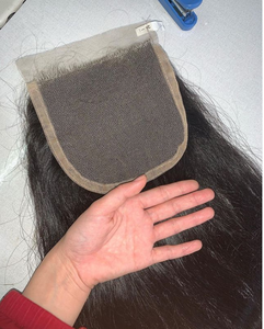 Cutícula de pelo Remy de la mejor calidad alineada delgada transparente HD/cierre 13x6 virgen para encaje océano ondulado trama única - Product Image 6