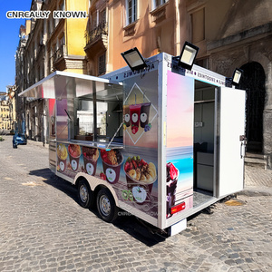 Camion de restauration rapide, cuisine commerciale de rue, remorques, chariot à hamburgers, frites, pizza, hot-dogs, restaurant mobile entièrement équipé à vendre - Product Image 2