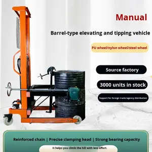 Elevador de tambor hidráulico de hierro y plástico de 350kg con pedal manual de pico de águila para transportar y levantar tambores - Product Image 4