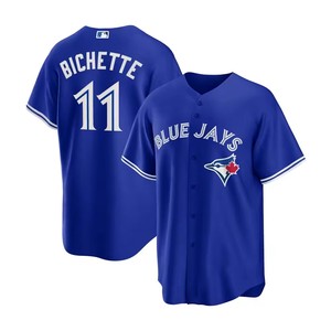 Maillots de baseball en gros des Blue <span class=keywords><strong>Jays</strong></span> 11 Bichette 27 Guerrero Jr en stock – Maillots brodés et gaufrés, hauts de sport - Product Image 4