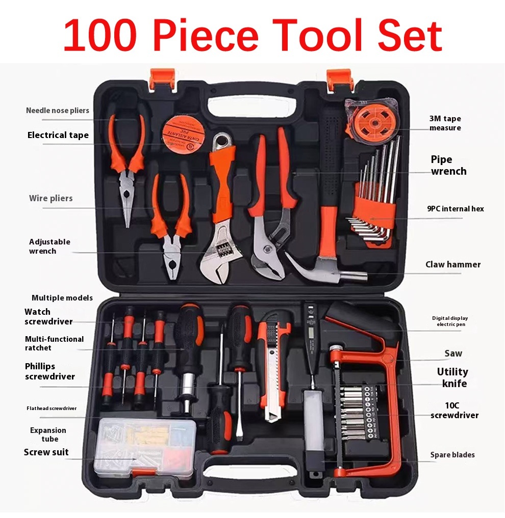 Ensembles d'outils à main de 100 pièces