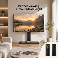 Nuevo Diseño 2026, Soporte de TV Giratorio y Ajustable en Altura con Ruedas para LCD/TV de 32 a 70 Pulgadas, para Sala de Estar, 600x400