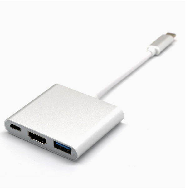 Type-C 3-in-1 Adapter Cable, USB 3.1 HDMI Dock, 4K Converter, 4K Aluminum Shell, Cross-border Exclusive Supply