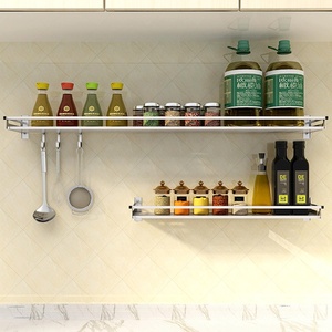 Ménage cuisine étagère murale conseil carré <span class=keywords><strong>Tube</strong></span> étagère meilleure vente 304 supports de stockage en acier inoxydable et supports simples personnalisés - Product Image 3