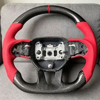Volant en cuir rouge et fibre de carbone pour Dodge Challenger SRT Charger 2014-2019, pièce de tuning très demandée