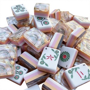 Juego de Mahjong Americano de Acrílico con Temática Oceánica, 160 Fichas, Juego de Mesa Portátil, Reunión Familiar de Lujo - Product Image 3