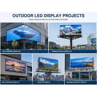 Instalasi Permanen Hemat Energi 7000Nits P5 Layar LED Luar Ruangan