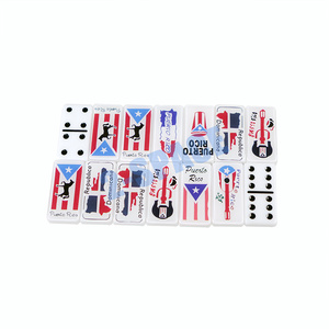 Tùy Chỉnh Quốc Gia Cờ <span class=keywords><strong>Domino</strong></span> Khối Đôi 6 <span class=keywords><strong>9</strong></span> Acrylic Cuba <span class=keywords><strong>Domino</strong></span> Trò Chơi Thiết Lập Với Logo Riêng - Product Image 4