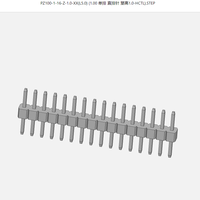 Conector macho de latón con carcasa de nailon para PCB, paso de 1.0, 1x16 pines, 2 pines, clasificación IP67, 25A 230V