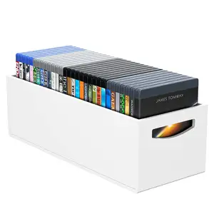 Bán Buôn Tùy Chỉnh Sang Trọng Trắng DVD/CD Acrylic Lưu Trữ Box Trường Hợp Acrylic Lưu Trữ Container Cho Video Game Trường Hợp