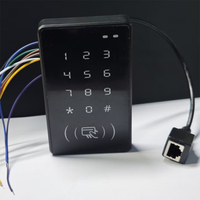 Lector de Tarjetas de Control de Acceso TCP/IP Impermeable IP68, 13.56MHz, RJ45, Teclado, Lector NFC, ABS