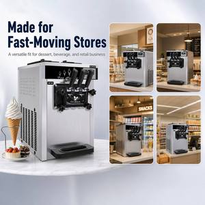 GQ-618CTB Macchina Commerciale per Gelato Soft a 3 Gusti, 18-22L/H, 1800W, da Tavolo in Acciaio Inox, 220V/110V - Product Image 6